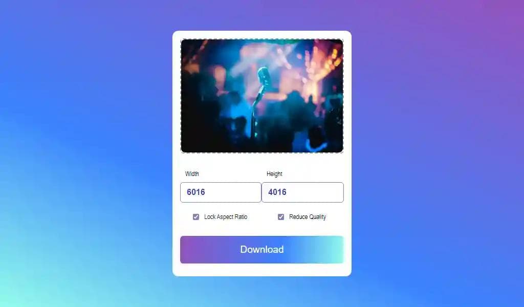 image compressor and resizer using HTML,CSS,JS